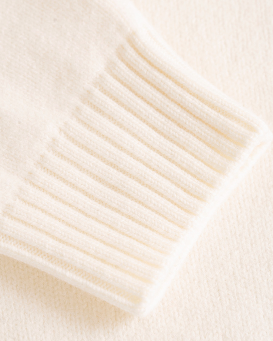 Herr | Tröjor | AMI | Boiled Wool Heart Sweater White