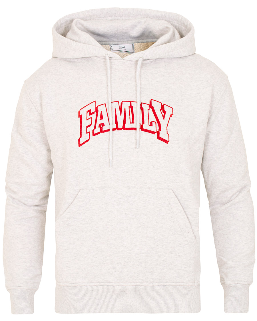 Herr | Tröjor | AMI | Family Flocked Print Hoodie Heather Grey