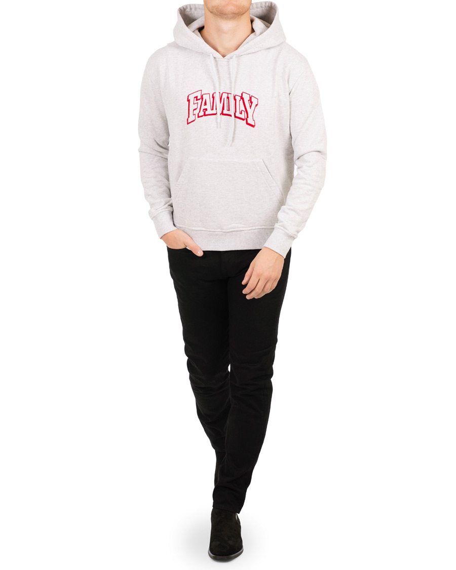 Herr | Tröjor | AMI | Family Flocked Print Hoodie Heather Grey