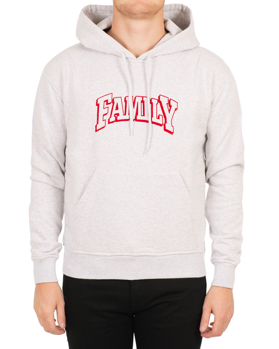 Herr | Tröjor | AMI | Family Flocked Print Hoodie Heather Grey