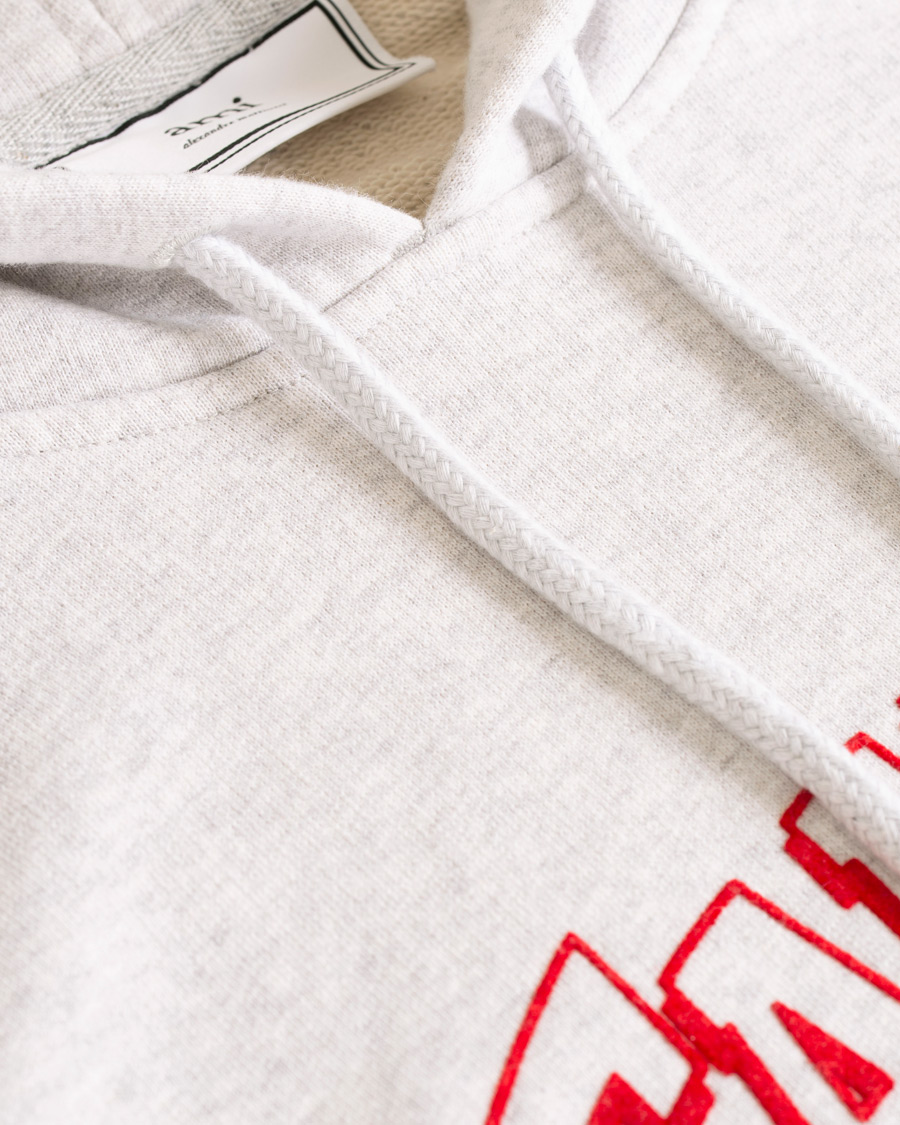 Herr | Tröjor | AMI | Family Flocked Print Hoodie Heather Grey