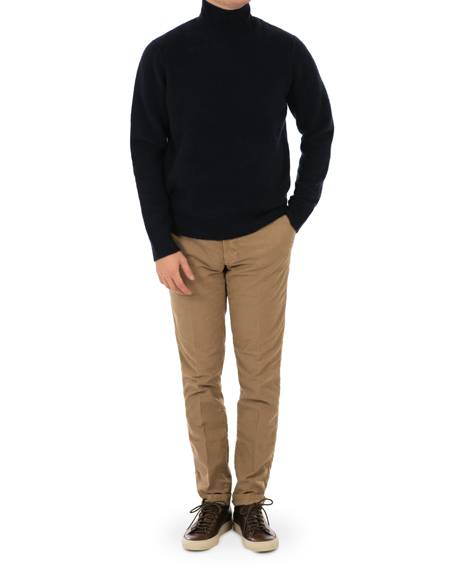 Herr | Tröjor | Vince | Bioled Cashmere Rollneck Costal Blue