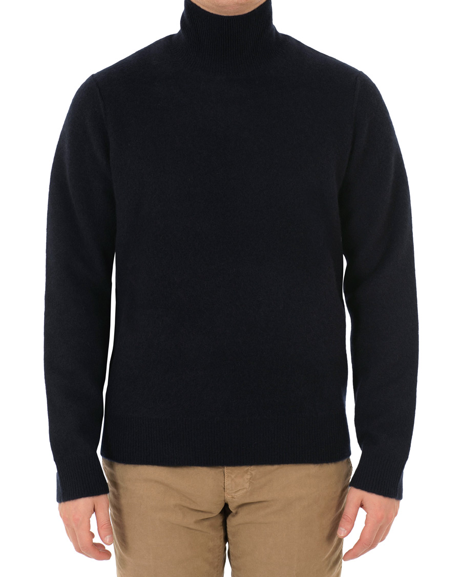 Herr | Tröjor | Vince | Bioled Cashmere Rollneck Costal Blue