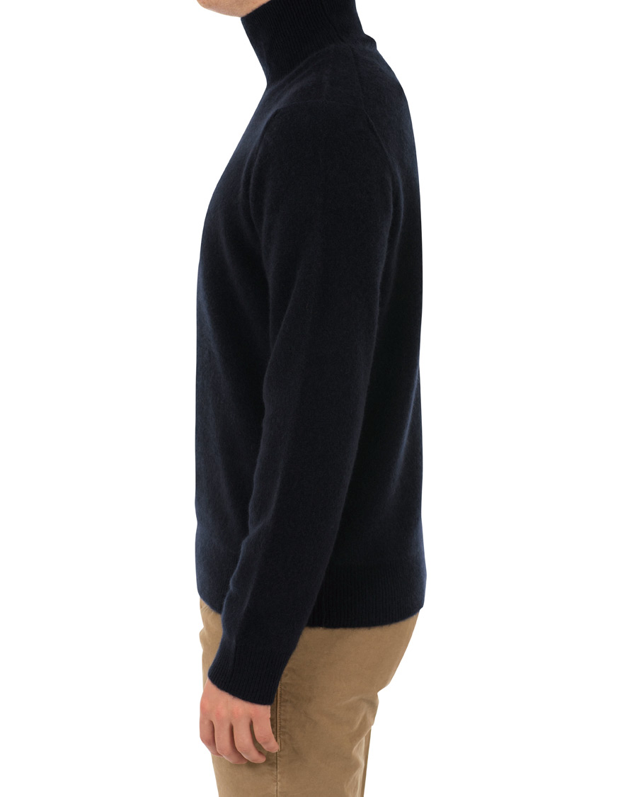 Herr | Tröjor | Vince | Bioled Cashmere Rollneck Costal Blue