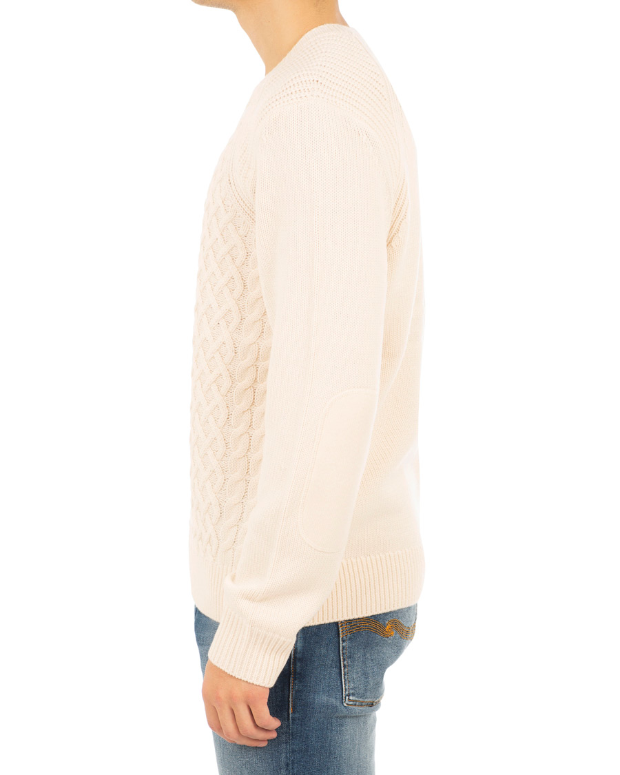 Herr | Tröjor | Vince | Fisherman Cable Crew White