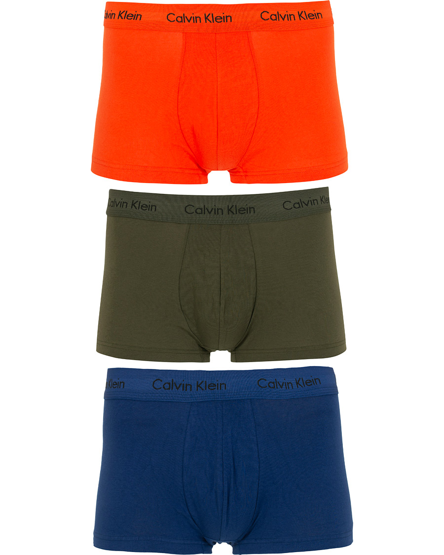 Herr | Underkläder | Calvin Klein | Cotton Stretch 3-Pack Low Rise Trunk Orange/Blue/Green