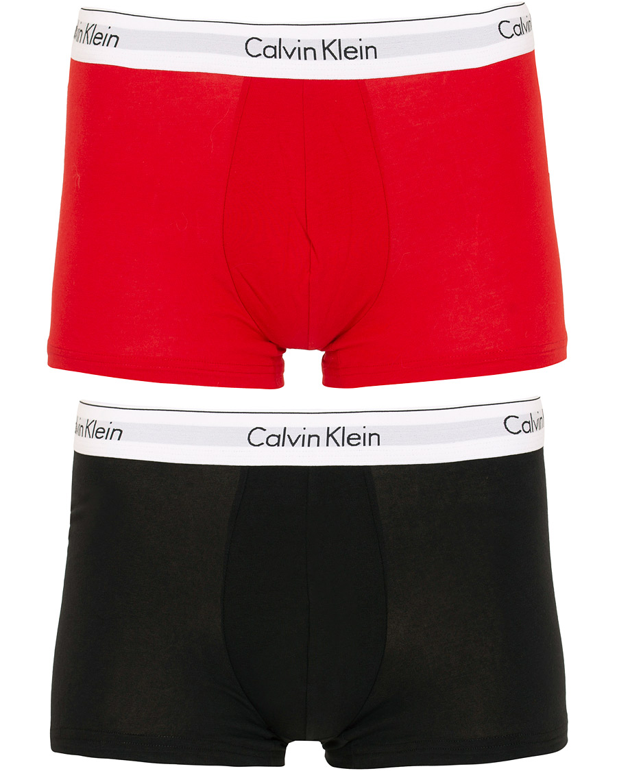 Herr | Underkläder | Calvin Klein | Modern Cotton Stretch 2-Pack Trunk Red/Black