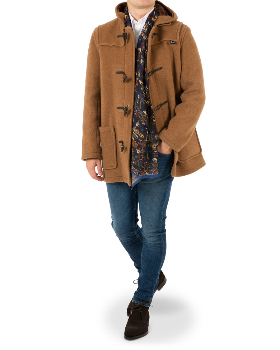 Herr | Jackor | Gloverall | Mens Mid Length Duffle Camel