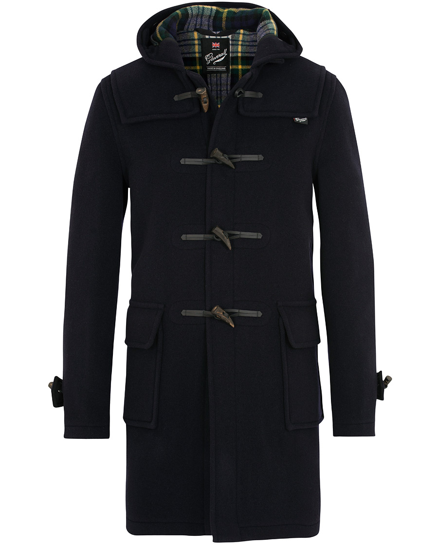 Herr | Jackor | Gloverall | Morris Duffle Coat Navy/Dress Gordon
