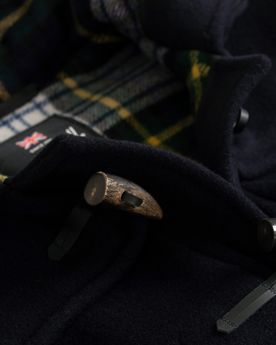 Herr | Jackor | Gloverall | Morris Duffle Coat Navy/Dress Gordon