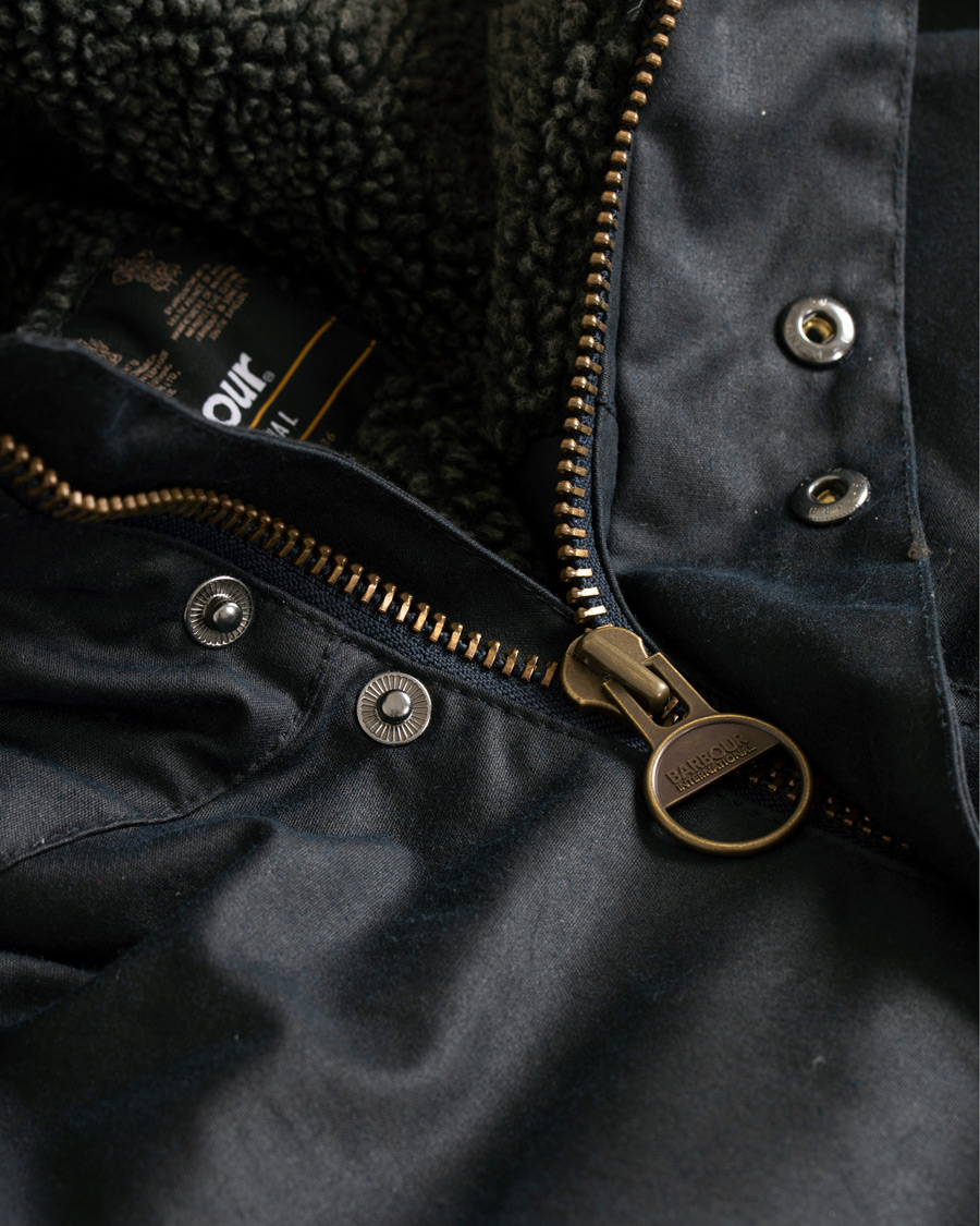 Herr | Jackor | Barbour International | Kevlar Wax Jacket Navy