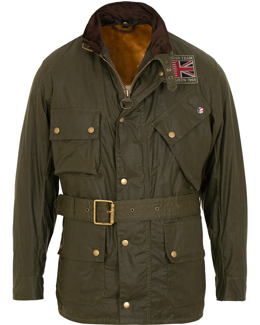 Herr | Jackor | Barbour International | Steve McQueen Joshua Light Weight Wax Jacket Olive