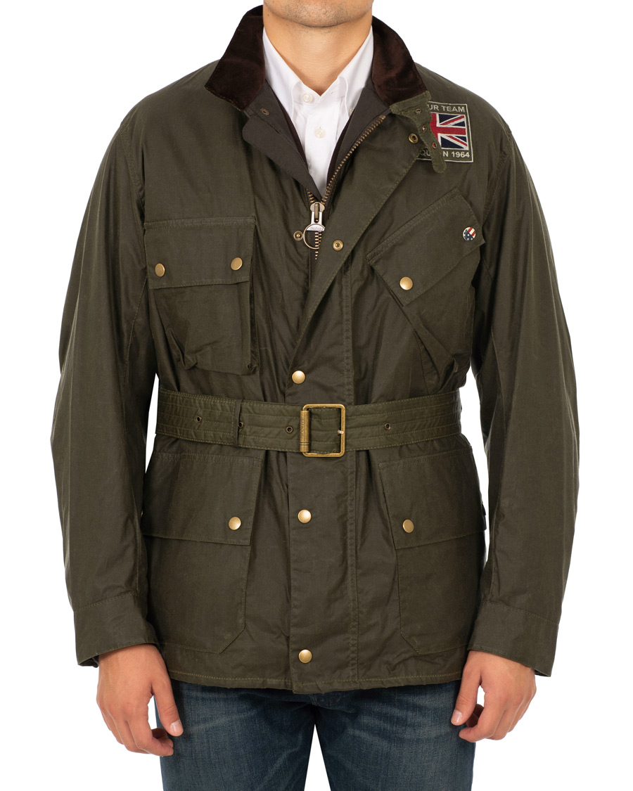 Herr | Jackor | Barbour International | Steve McQueen Joshua Light Weight Wax Jacket Olive