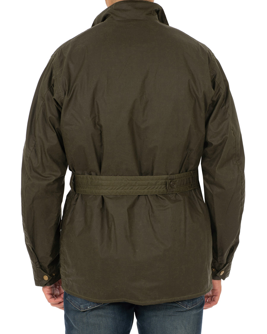 Herr | Jackor | Barbour International | Steve McQueen Joshua Light Weight Wax Jacket Olive