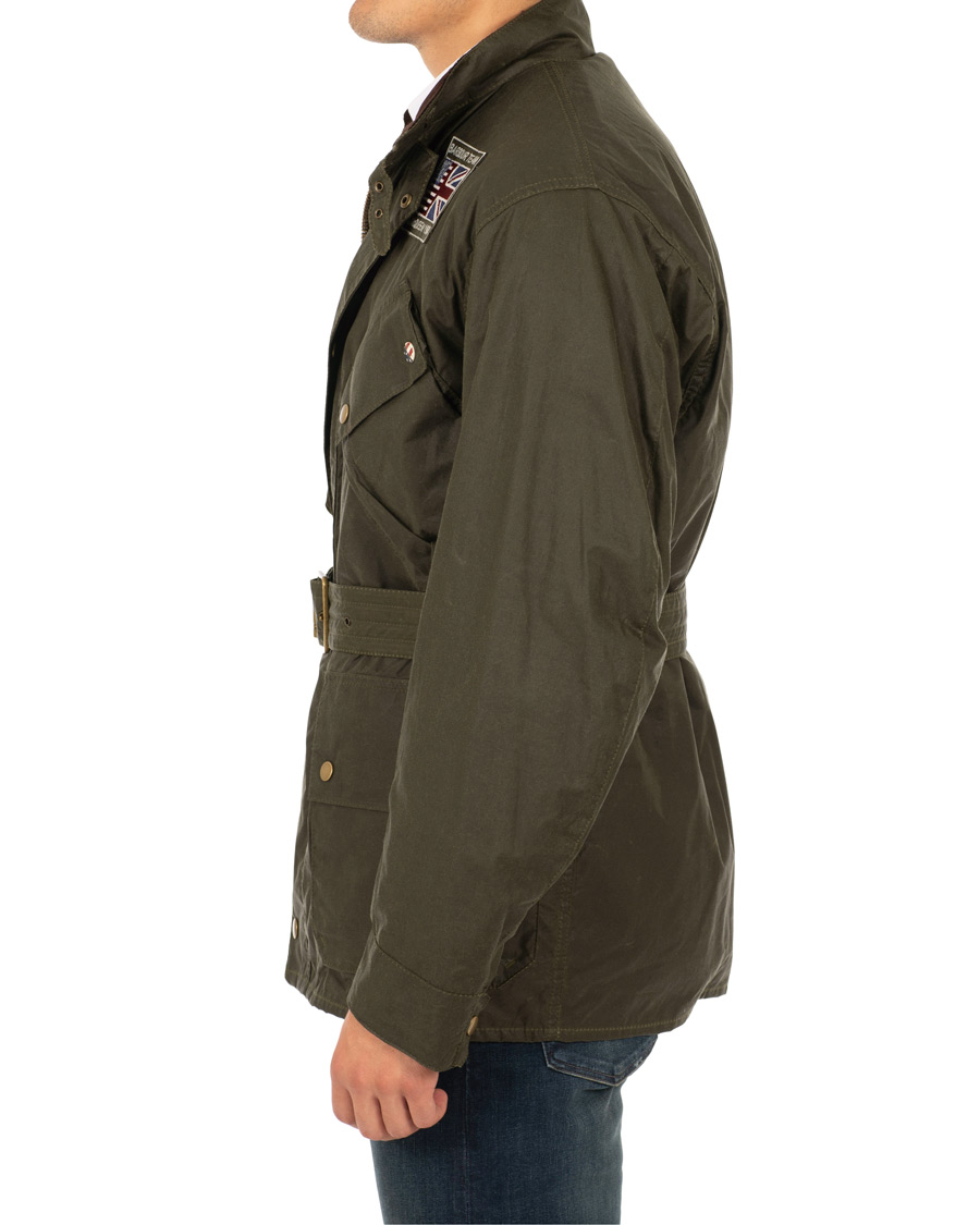 Herr | Jackor | Barbour International | Steve McQueen Joshua Light Weight Wax Jacket Olive