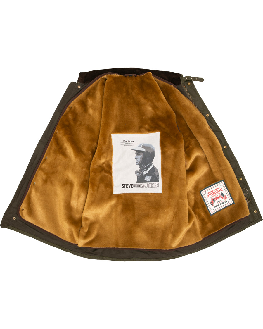 Herr | Jackor | Barbour International | Steve McQueen Joshua Light Weight Wax Jacket Olive