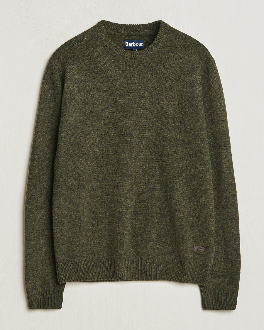 Herr | Pullover rundhals | Barbour Lifestyle | Patch Crew Seaweed Green