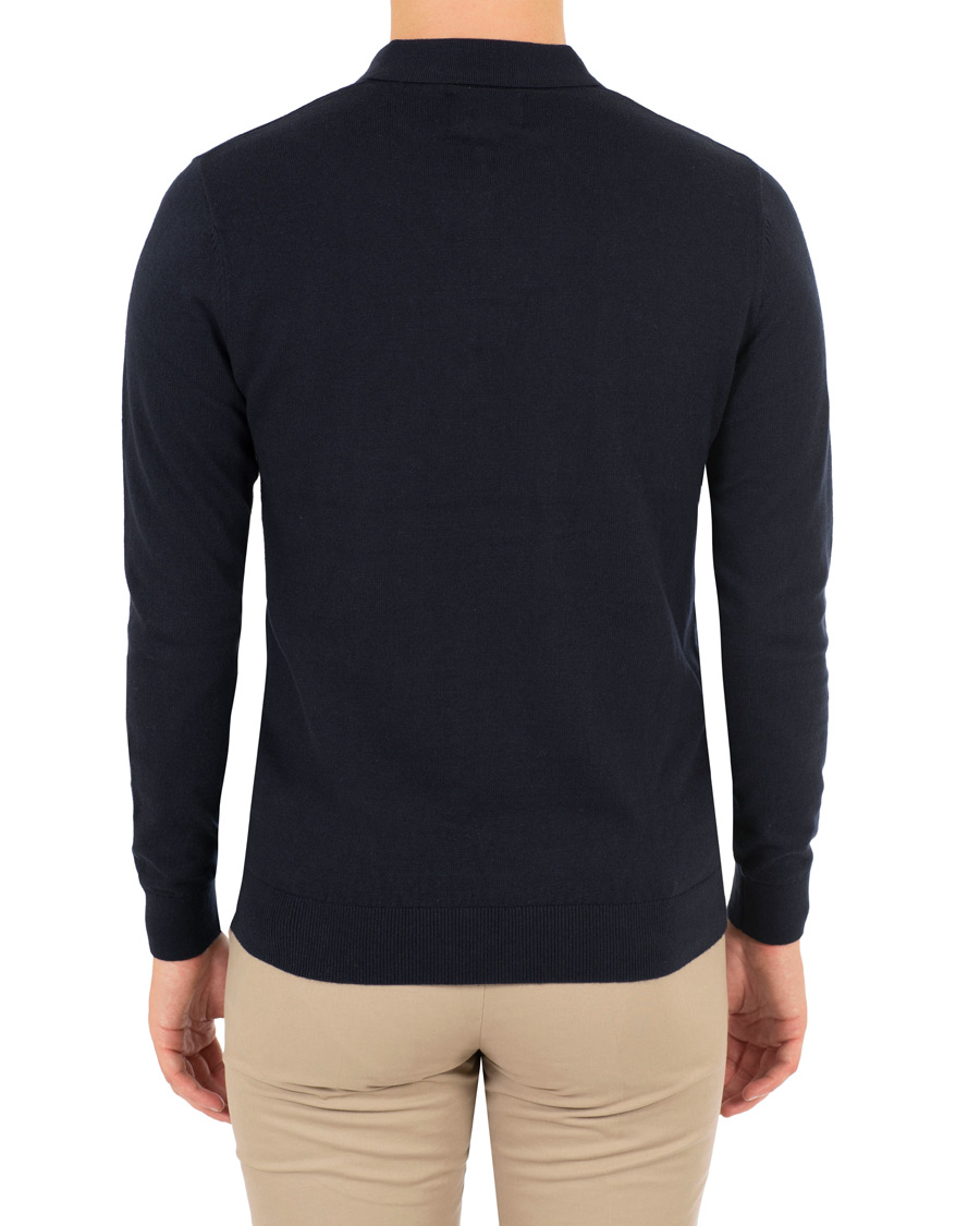 Herr | Tröjor | Lexington | Riley Knitted Rugger Deep Marine Blue