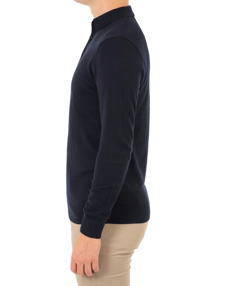Herr | Tröjor | Lexington | Riley Knitted Rugger Deep Marine Blue