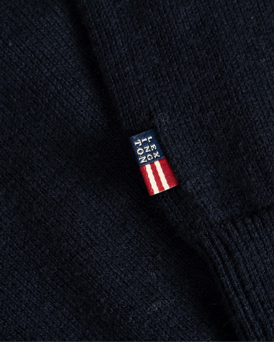 Herr | Tröjor | Lexington | Riley Knitted Rugger Deep Marine Blue