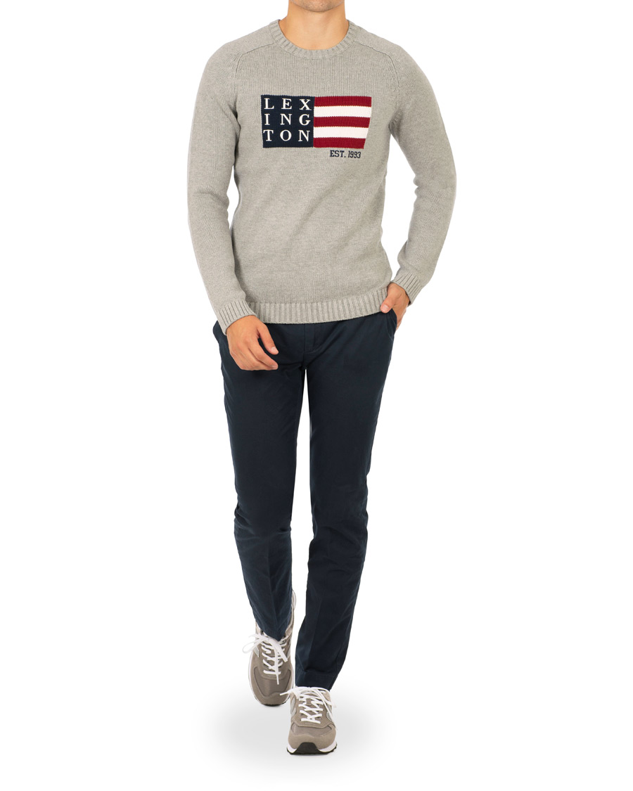 Herr | Tröjor | Lexington | Dylan Sweater Heather Grey Melange
