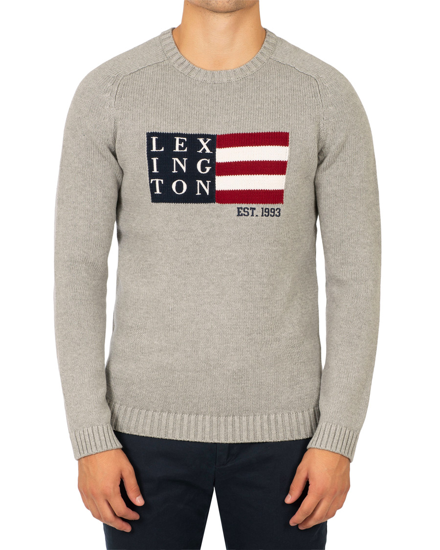 Herr | Tröjor | Lexington | Dylan Sweater Heather Grey Melange