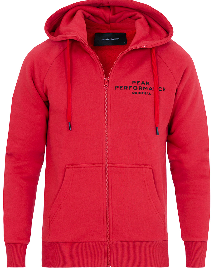 Herr | Tröjor | Peak Performance | Logo Zip Hoodie Red
