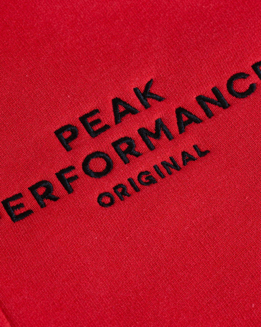 Herr | Tröjor | Peak Performance | Logo Zip Hoodie Red