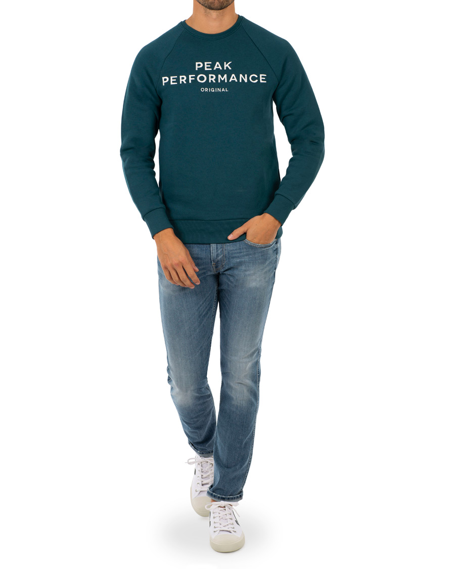 Herr | Tröjor | Peak Performance | Logo Crew Neck Sweatshirt Teal Extreme
