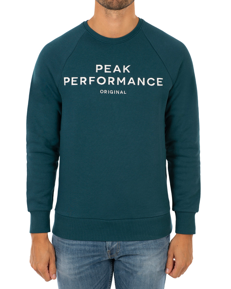 Herr | Tröjor | Peak Performance | Logo Crew Neck Sweatshirt Teal Extreme