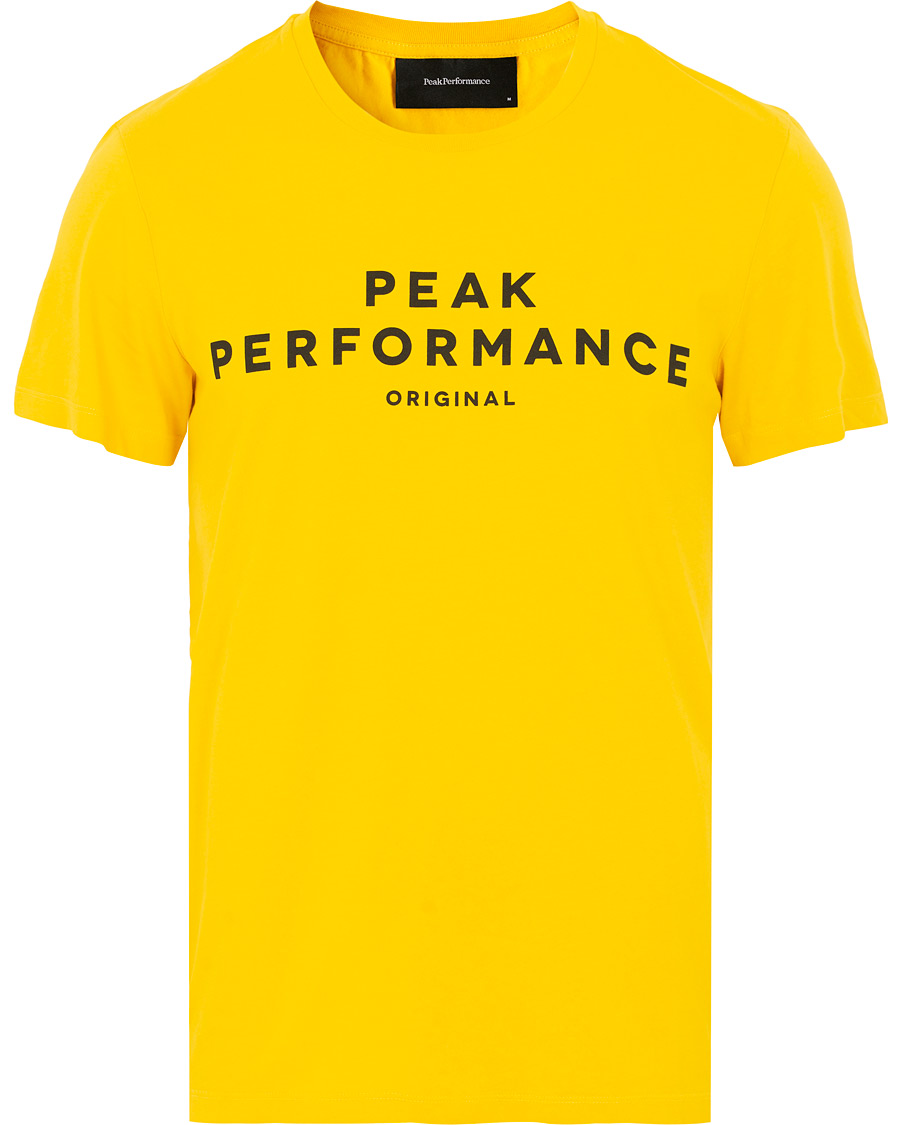 Herr | T-Shirts | Peak Performance | Logo Crew Neck Tee Dessert Yellow