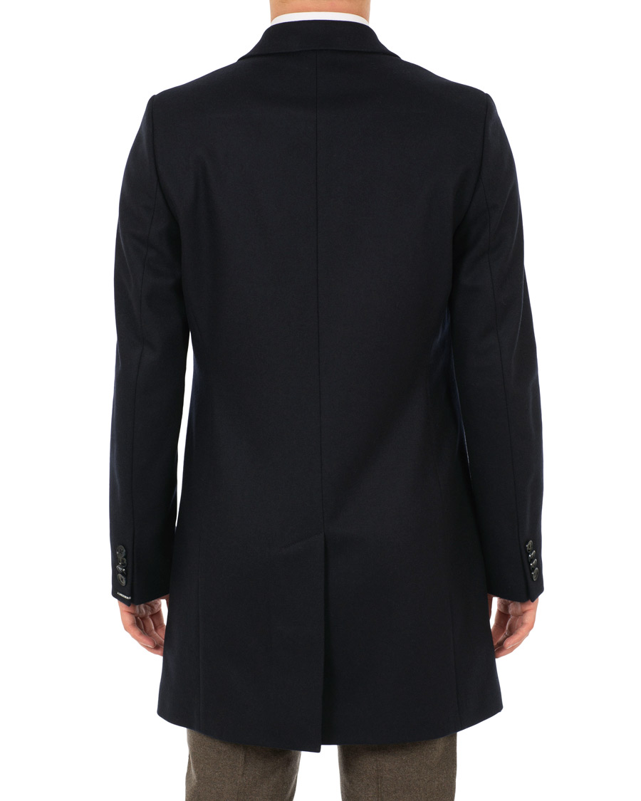 Herr | Jackor | J.Lindeberg | Wolger Compact Melton Coat Navy