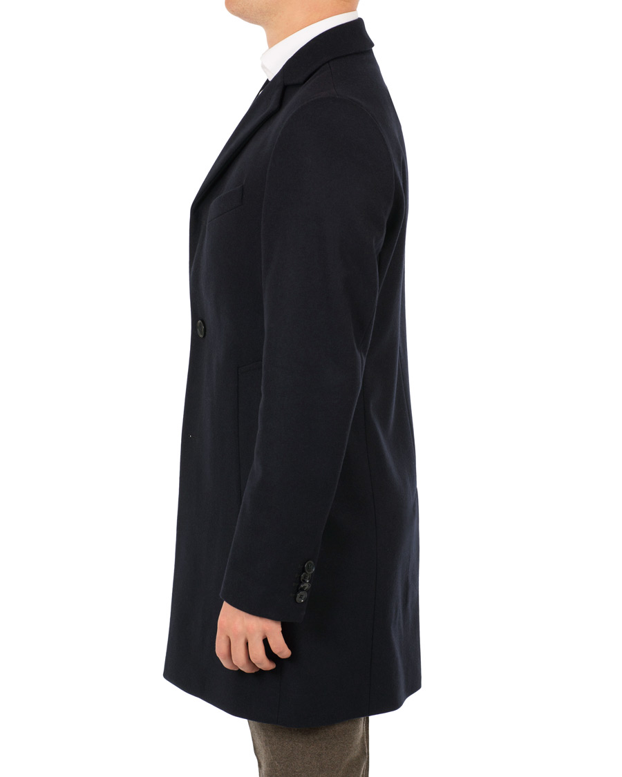 Herr | Jackor | J.Lindeberg | Wolger Compact Melton Coat Navy