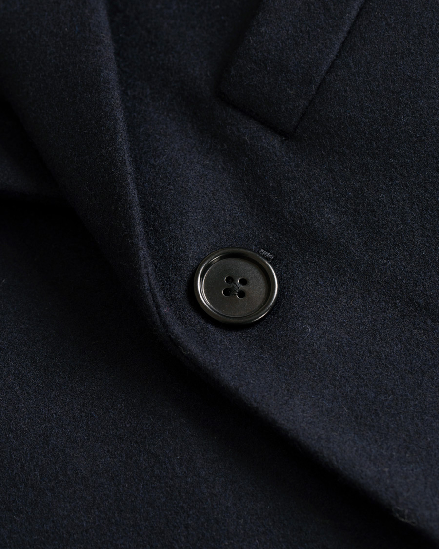 Herr | Jackor | J.Lindeberg | Wolger Compact Melton Coat Navy