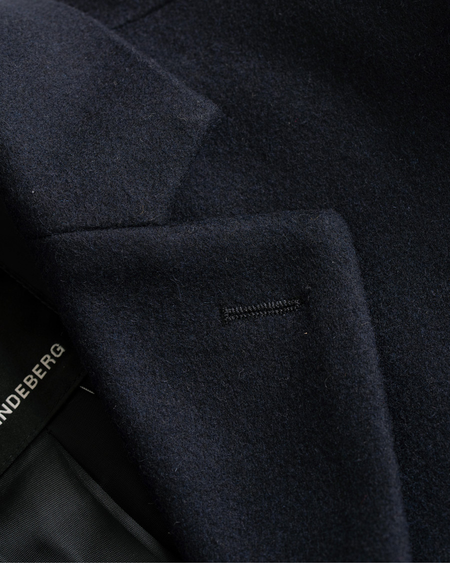 Herr | Jackor | J.Lindeberg | Wolger Compact Melton Coat Navy