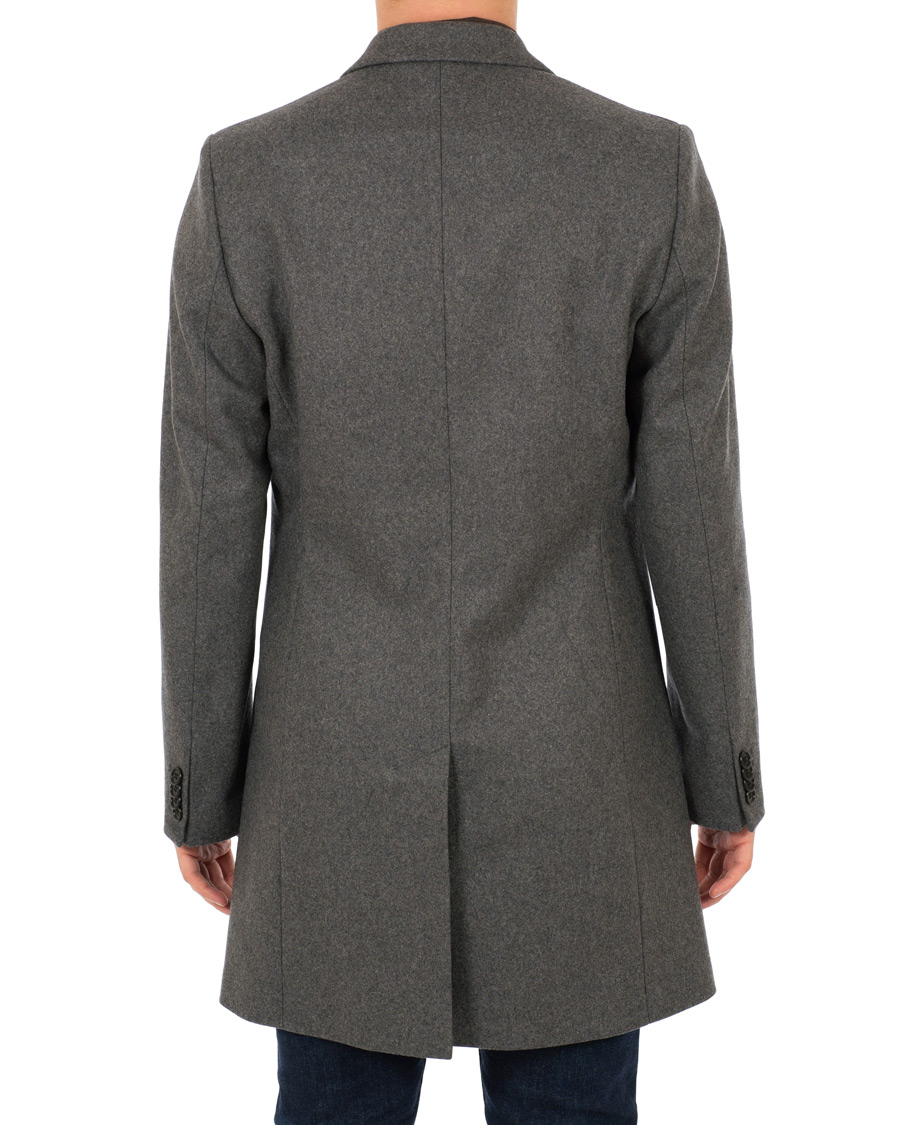 Herr | Jackor | J.Lindeberg | Wolger Compact Melton Coat Dark Grey Melange