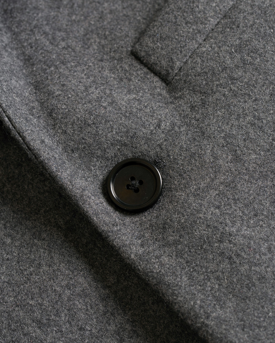 Herr | Jackor | J.Lindeberg | Wolger Compact Melton Coat Dark Grey Melange