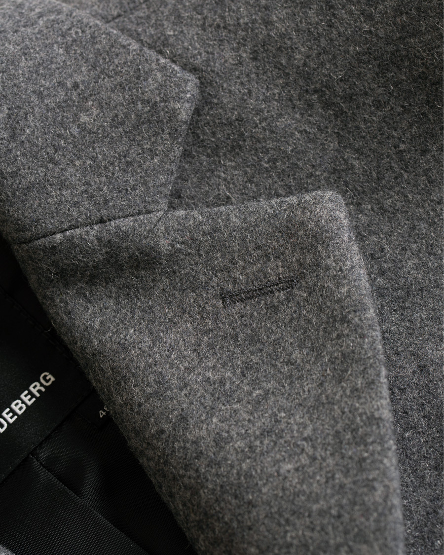 Herr | Jackor | J.Lindeberg | Wolger Compact Melton Coat Dark Grey Melange