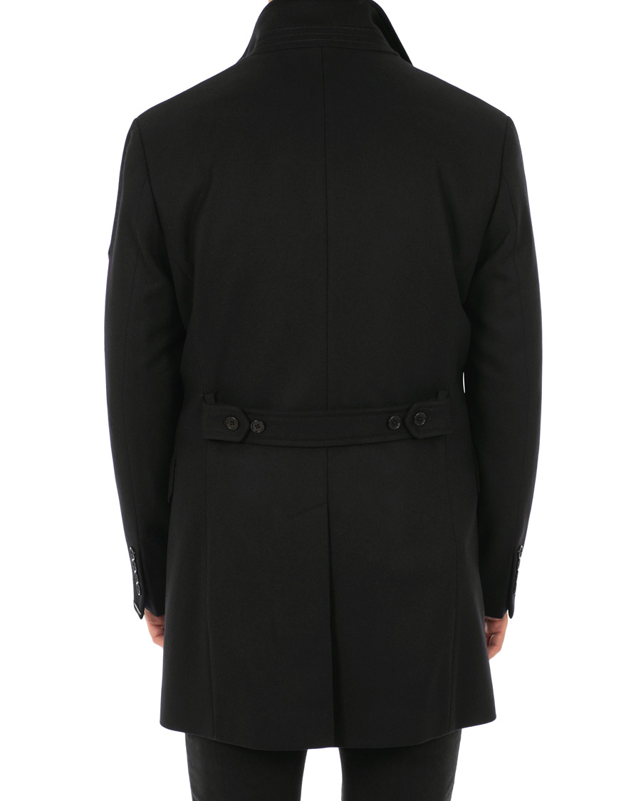 Herr | Jackor | J.Lindeberg | Gavin Stand Up Collar Compact Melton Coat Black