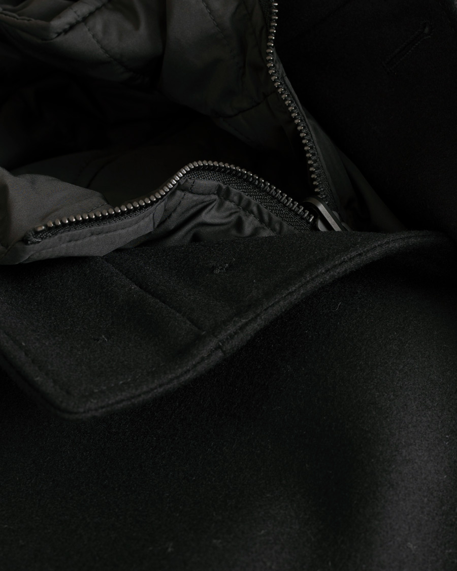 Herr | Jackor | J.Lindeberg | Gavin Stand Up Collar Compact Melton Coat Black