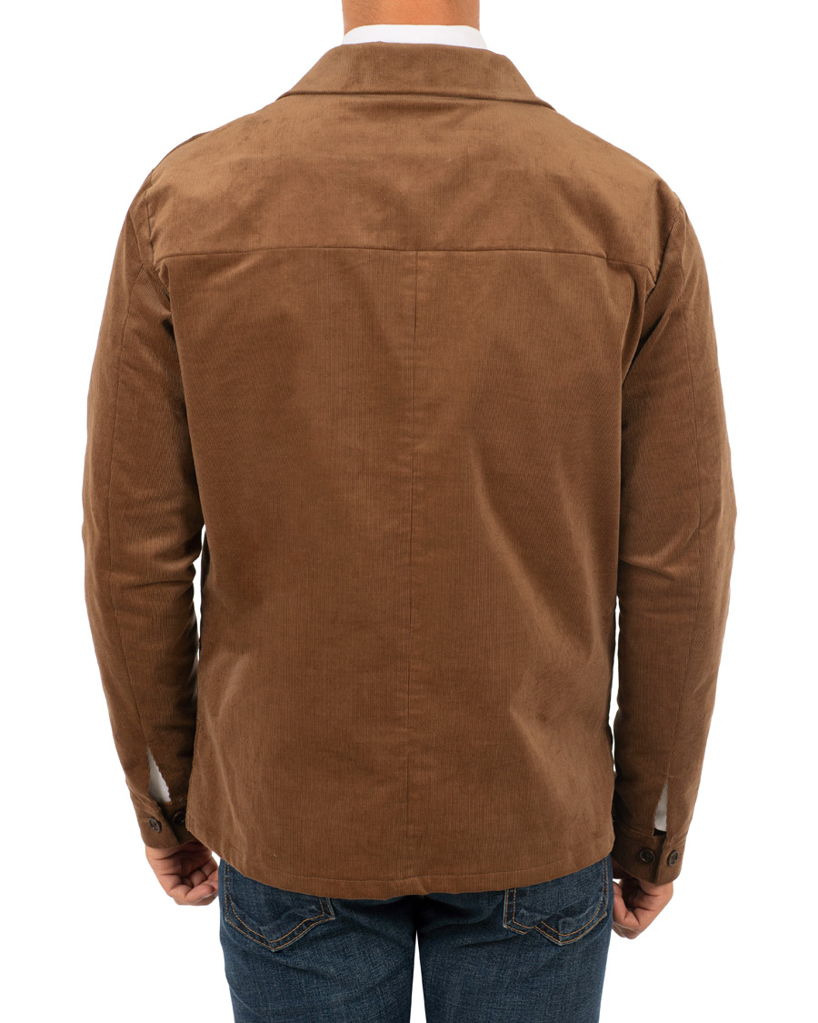 Herr | Jackor | J.Lindeberg | Jason Zip Corduroy Shirt Jacket Bison