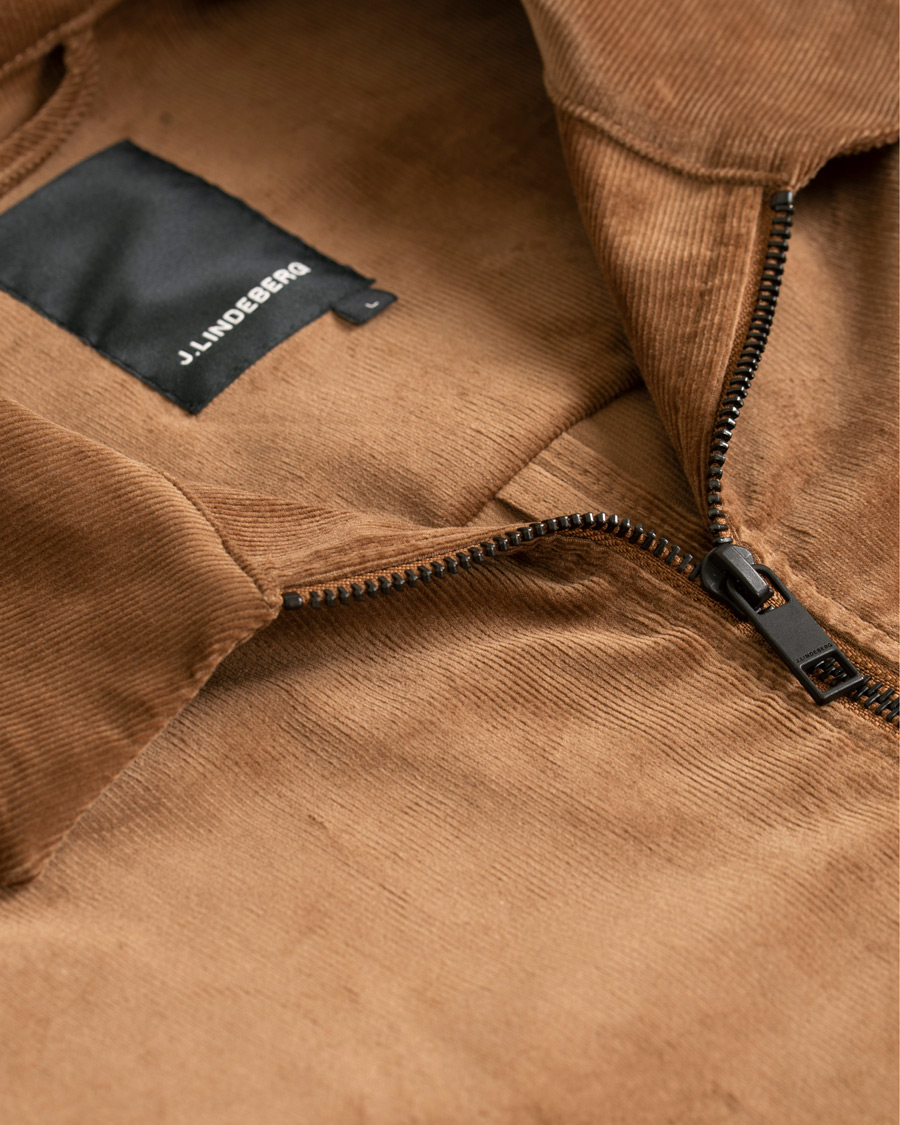 Herr | Jackor | J.Lindeberg | Jason Zip Corduroy Shirt Jacket Bison