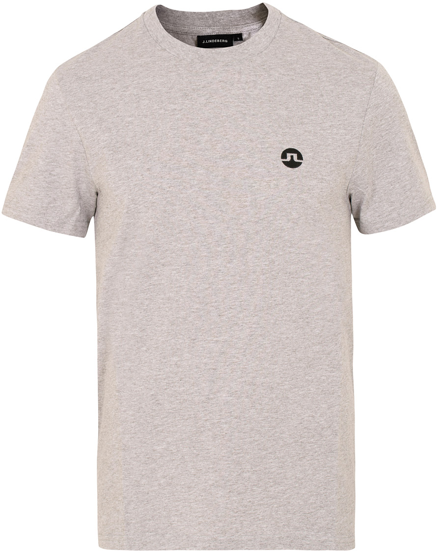 Herr | T-Shirts | J.Lindeberg | Bridge Crew Neck Tee Grey