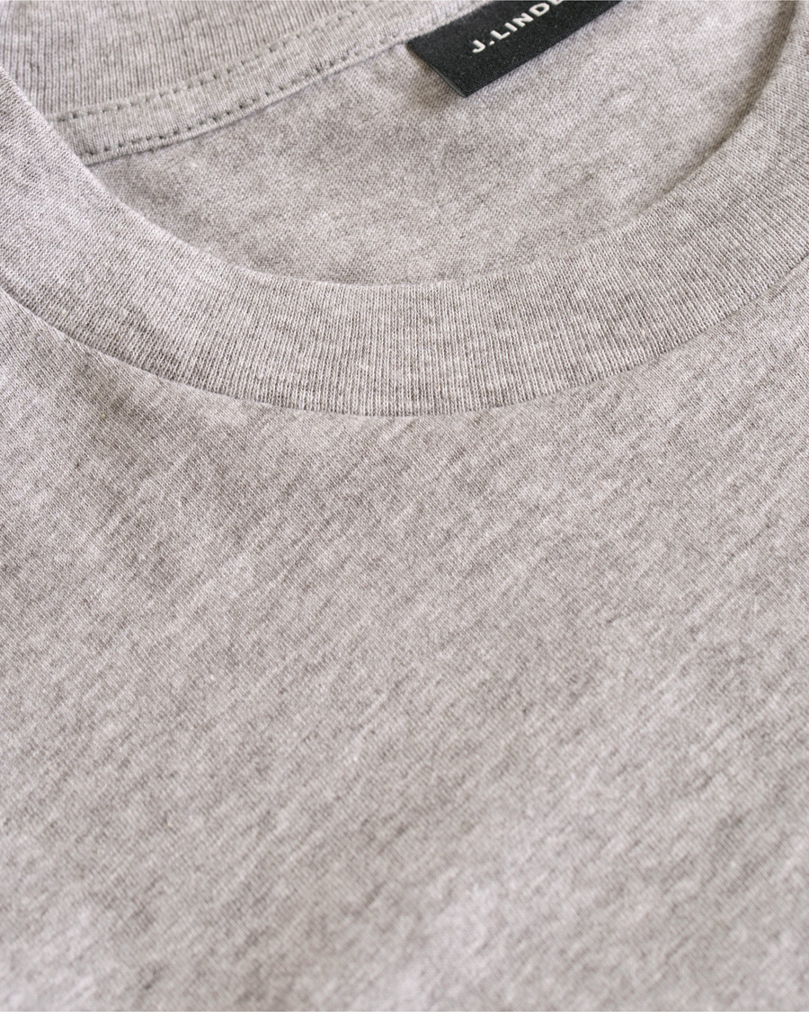 Herr | T-Shirts | J.Lindeberg | Bridge Crew Neck Tee Grey