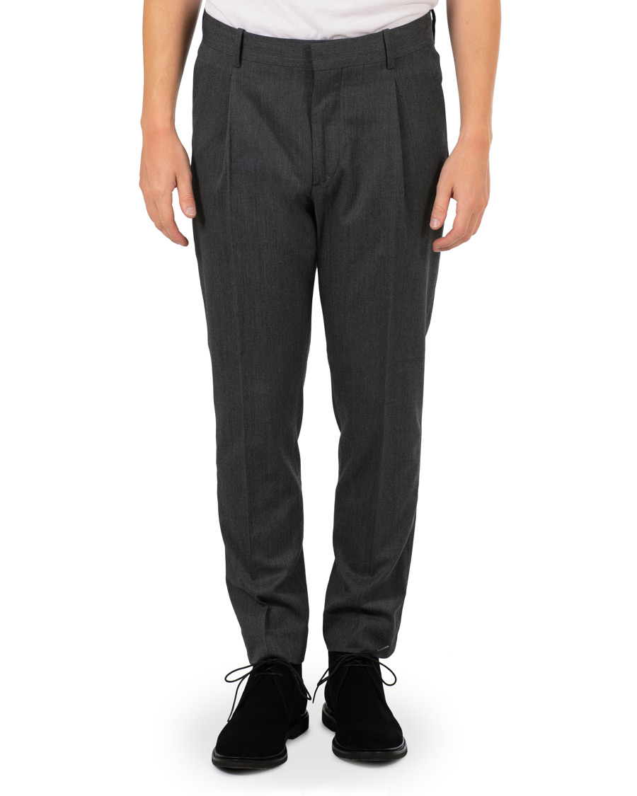 Herr |  | J.Lindeberg | Mike Pleated Trousers Grey Melange