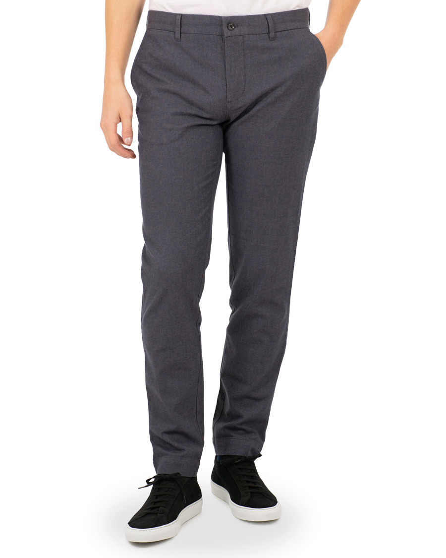 Herr | Byxor | J.Lindeberg | Chaze Flannel Twill Trousers Midnight