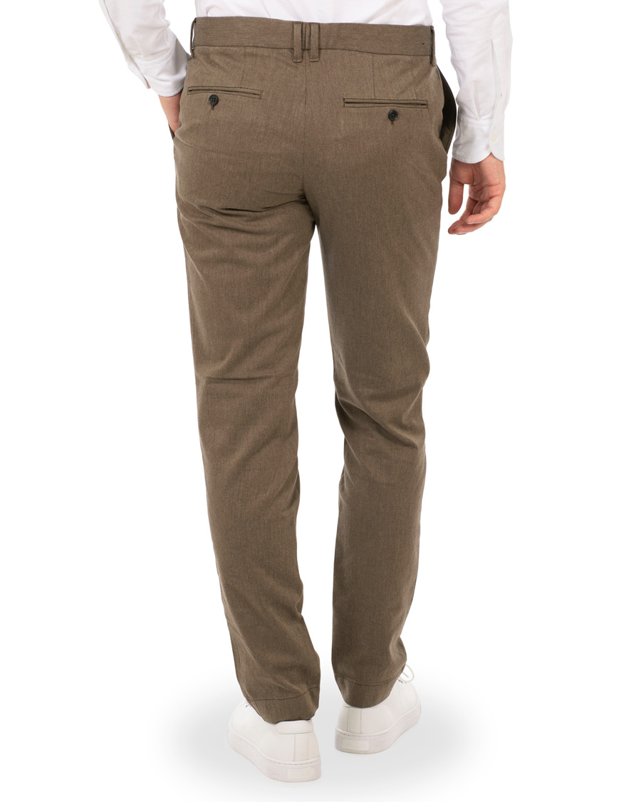 Herr | Byxor | J.Lindeberg | Chaze Flannel Twill Trousers Olive