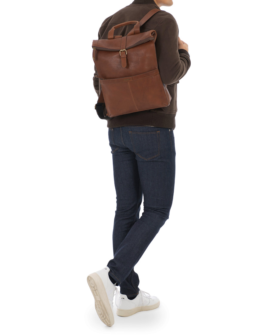 Herr | Väskor | Morris | Leather Backpack Cognac