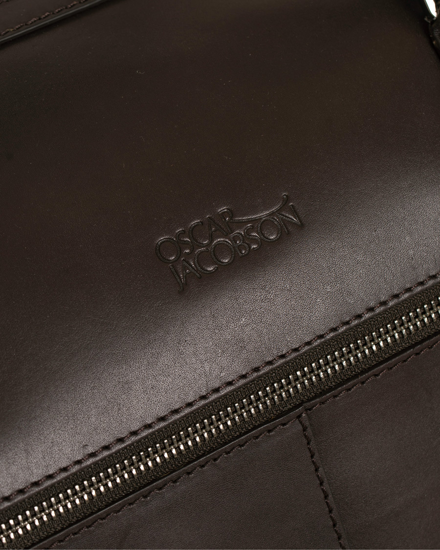 Herr | Väskor | Oscar Jacobson | Leather Weekendbag Dark Brown