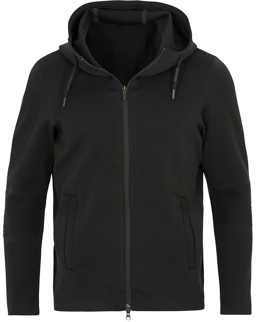 Herr | Tröjor | Descente Allterrain | Crescent Fusionknit Hoodie Jacket Black